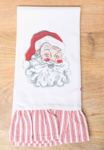 Santa Ruffle Hand Towel, Bridal Mann