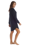 Hailey - 36" Long Sleeve Henley Sleep Shirt