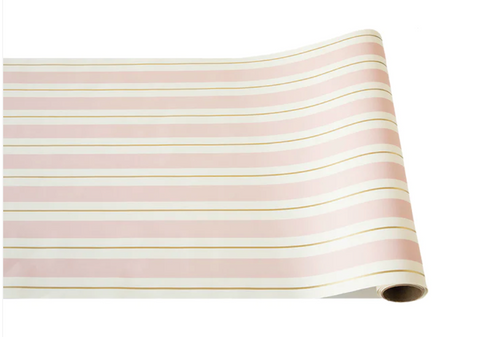 Pink and Gold Stripe Awning Runner