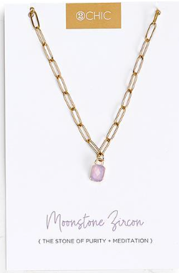 Chain Necklace with Stone