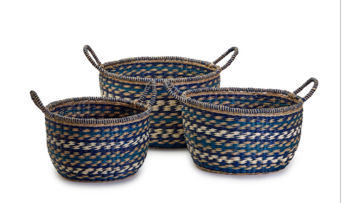 Talamanca Set of 3 Hand-Crafted Baskets with Handles