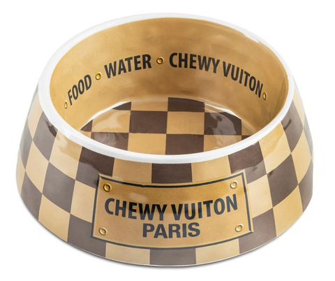 Checker Chewy Vuiton Bowl - Medium