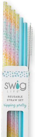 Wild Child + Aqua Reusable Straw Set