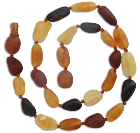 Amber Teething Necklace for Teething Babies and Toddlers (Multi)