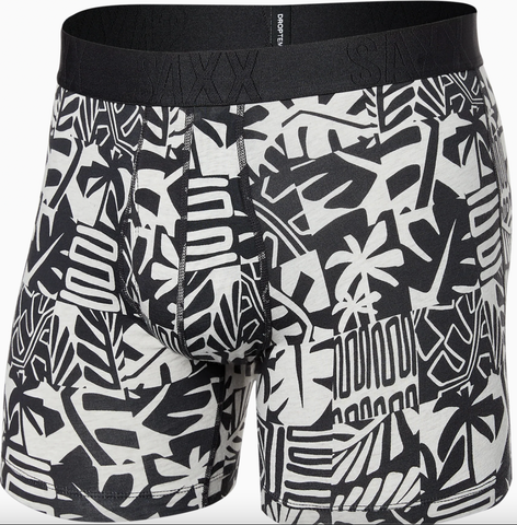 DropTemp Cooling Cotton Boxer Boxer Brief- Beach Tiles- Black