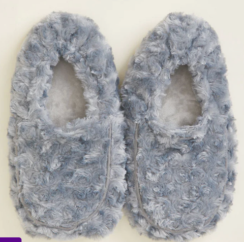 Curly Gray Slippers