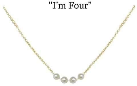 Birthday Pearl Necklace- Gold
