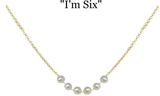 Birthday Pearl Necklace- Gold