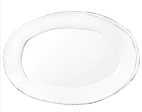 Lastra Oval Platter - White