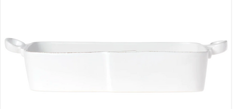 Lastra Rectangular Baker - White