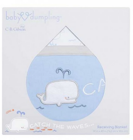 Baby Dumpling Receiving Blanket (Catch the Waves)
