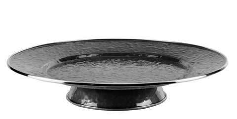 Solid Black Cake Plate
