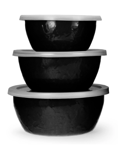 Solid Black Nesting Bowls