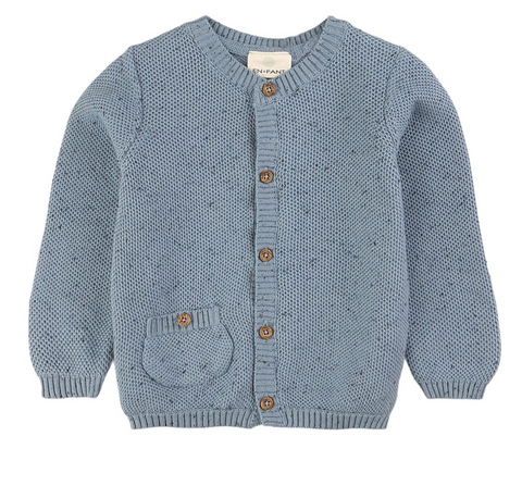 Knit Cardigan Dusty Blue