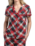 Prancer's Plaid Pajama Set