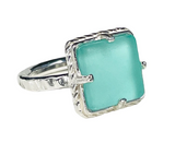 Seaglass Square Ring
