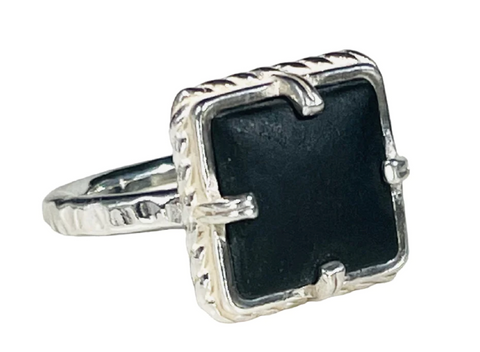 Seaglass Square Ring