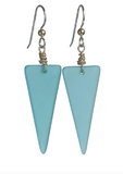 Seaglass Triangle Earrings