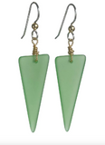 Seaglass Triangle Earrings