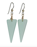 Seaglass Triangle Earrings