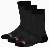 WHOLE PACKAGE 3-PACK Crew Socks / Black Heather