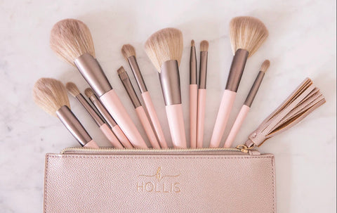 Brush and Pouch Set Blush